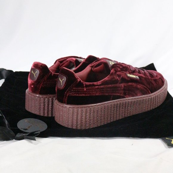 FENTY x PUMA Rihanna Creeper Burgundy Sneakers Sz 10 US Men 11.5 Wmn - Picture 7 of 16
